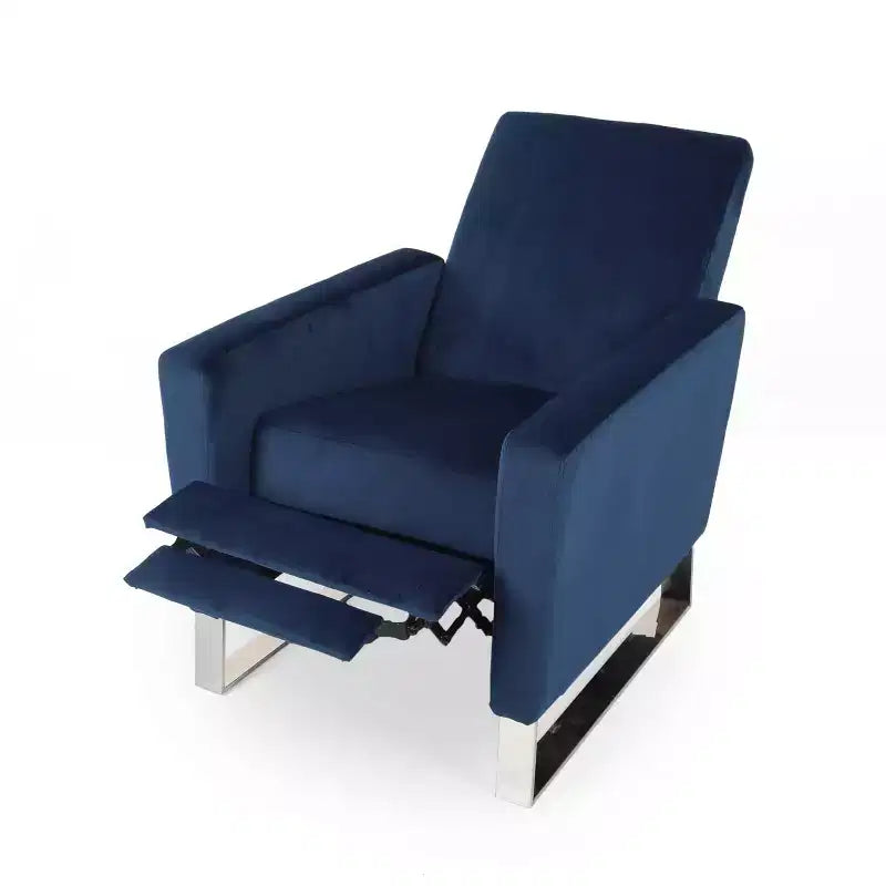 Modern Push-Back High Leg Recliner Chair – Brightwood Style, Upholstered