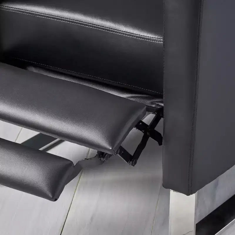 Modern Push-Back High Leg Recliner Chair – Brightwood Style, Upholstered