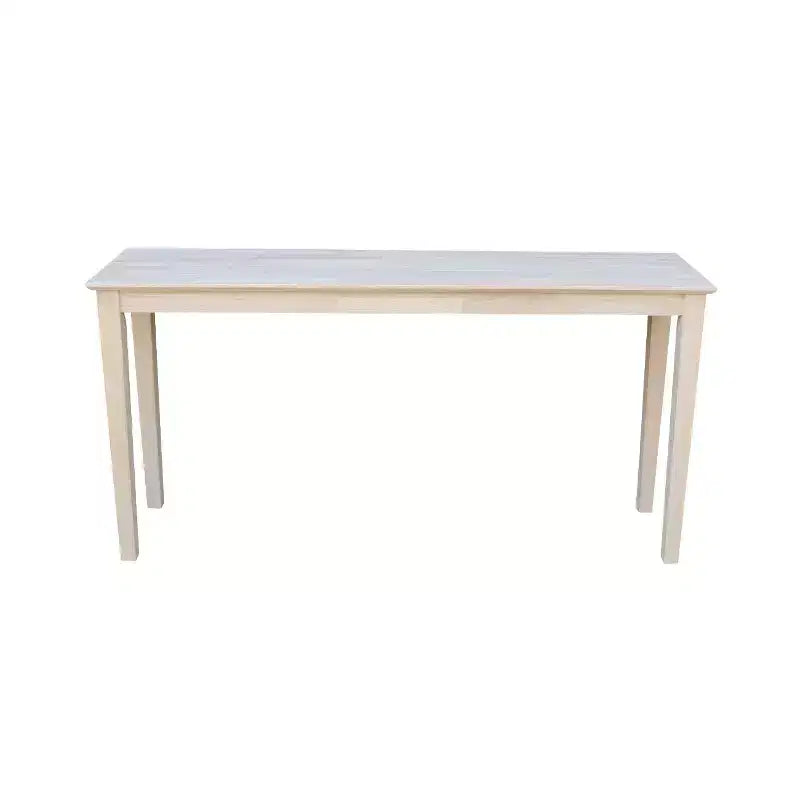 Style Unfinished Hardwood Console Table – 60"W x 30"H, Rectangle