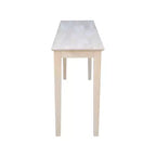 Table console de style en bois brut – 60"L x 30"H, Rectangulaire