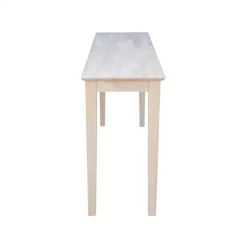 Style Unfinished Hardwood Console Table – 60"W x 30"H, Rectangle