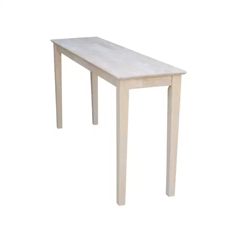 Style Unfinished Hardwood Console Table – 60"W x 30"H, Rectangle