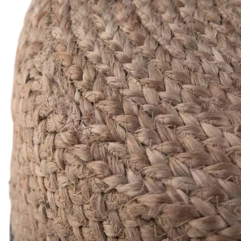 Contemporary Round Pouf Pink/Natural - WyndenHall