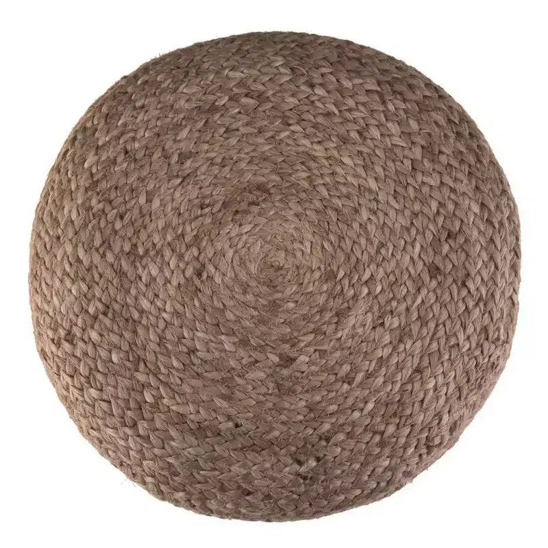 Contemporary Round Pouf Pink/Natural - WyndenHall