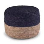 Pouf rond contemporain Rose/Naturel - WyndenHall