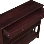 Mission Style 1-Drawer Console Table – White, Rectangle