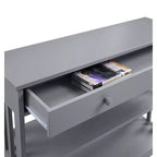 Mission Style 1-Drawer Console Table – White, Rectangle