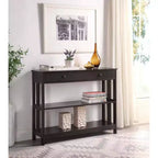 Mission Style 1-Drawer Console Table – White, Rectangle