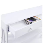 Mission Style 1-Drawer Console Table – White, Rectangle