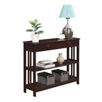 Mission Style 1-Drawer Console Table – White, Rectangle