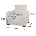 Fauteuil inclinable capitonné à repousser