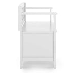 Banc de rangement en bois massif de 36 po de style transitoire pour entrée – Dessus relevable, 2 places