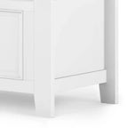 Banc de rangement en bois massif de 36 po de style transitoire pour entrée – Dessus relevable, 2 places