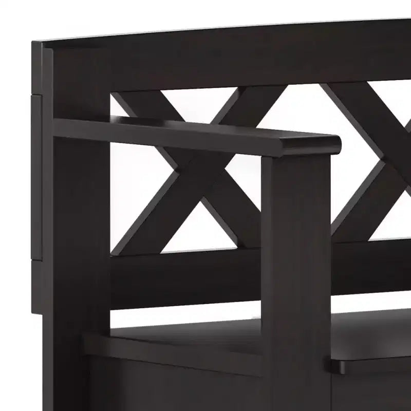 36" Transitional Solid Wood Entryway Storage Bench – Lift-Top, Seats 2