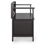 Banc de rangement en bois massif de 36 po de style transitoire pour entrée – Dessus relevable, 2 places