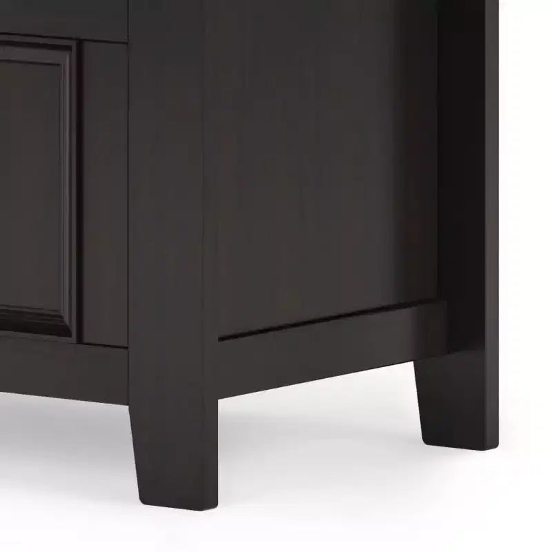 Banc de rangement en bois massif de 36 po de style transitoire pour entrée – Dessus relevable, 2 places