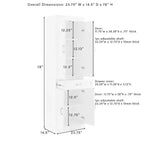 Armoire de rangement de cuisine de 78" – 5 étagères, 4 portes, 1 tiroir