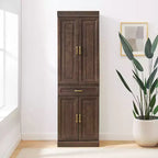 Armoire de rangement de cuisine de 78" – 5 étagères, 4 portes, 1 tiroir