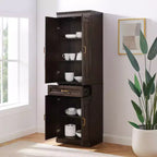 Armoire de rangement de cuisine de 78" – 5 étagères, 4 portes, 1 tiroir